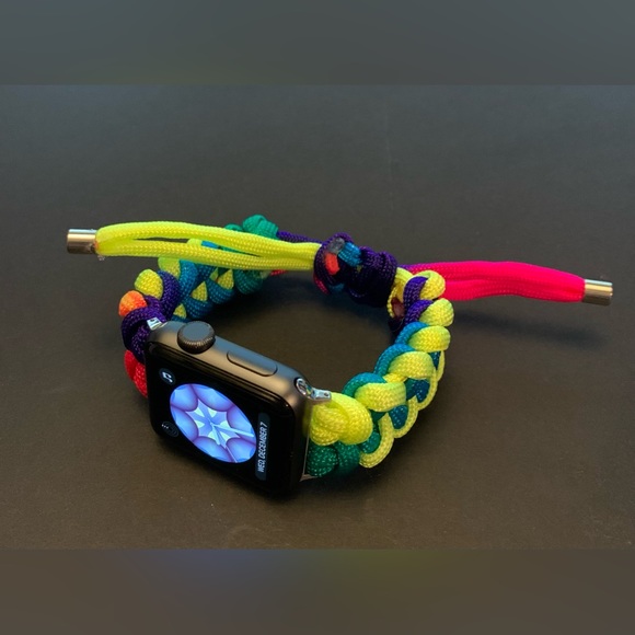 Rainbow bungee iPhone watch band - Picture 2 of 3